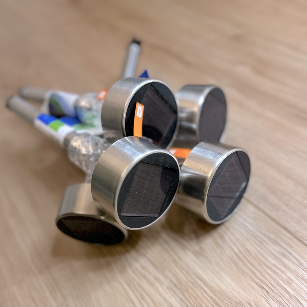 Solar stake lights, set of 5